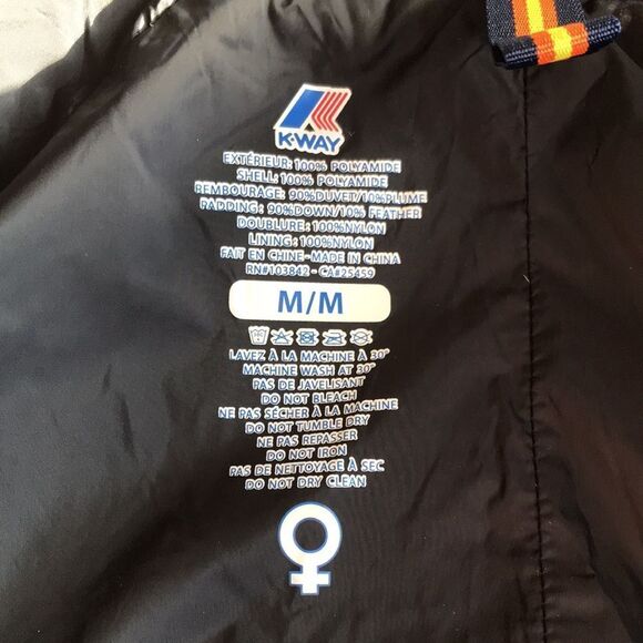 K-Way Quilted Black Puffer Jacket with Hood - Picture 5 of 8